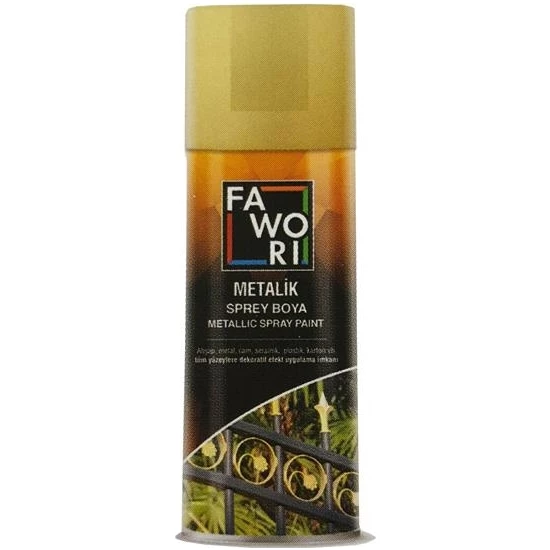 Fawori 400 Ml Metalik Altın Yaldız Sprey Boya