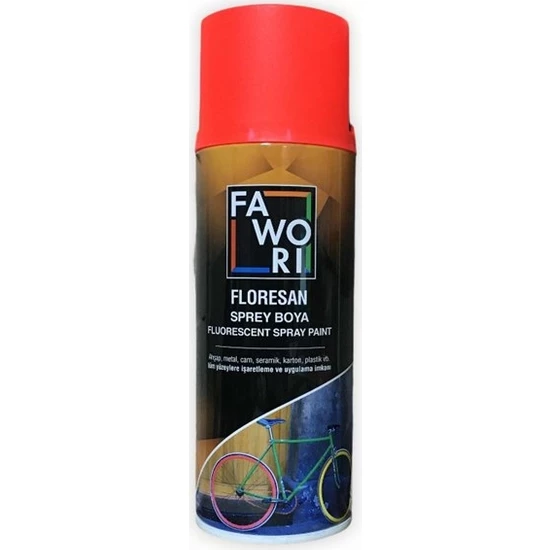 Fawori Floresan Sprey Boya Kırmızı 400 ml